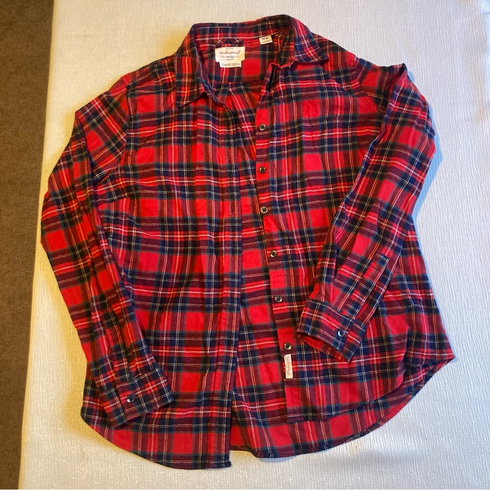 Weatherproof Vintage Red Plaid Flannel